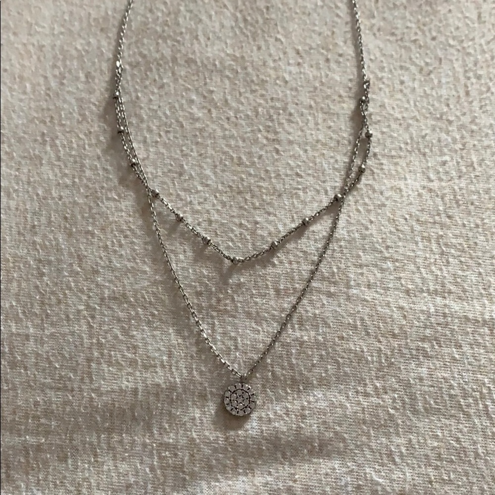 Sterling silver layered necklace
